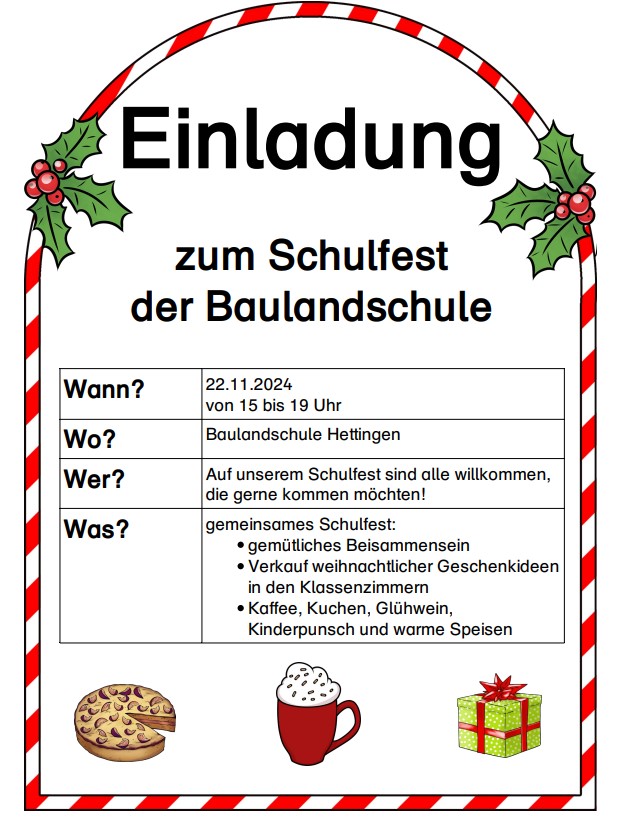 Schulfest Einladung